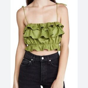 Reformation Ruskin Linen crop top - XS